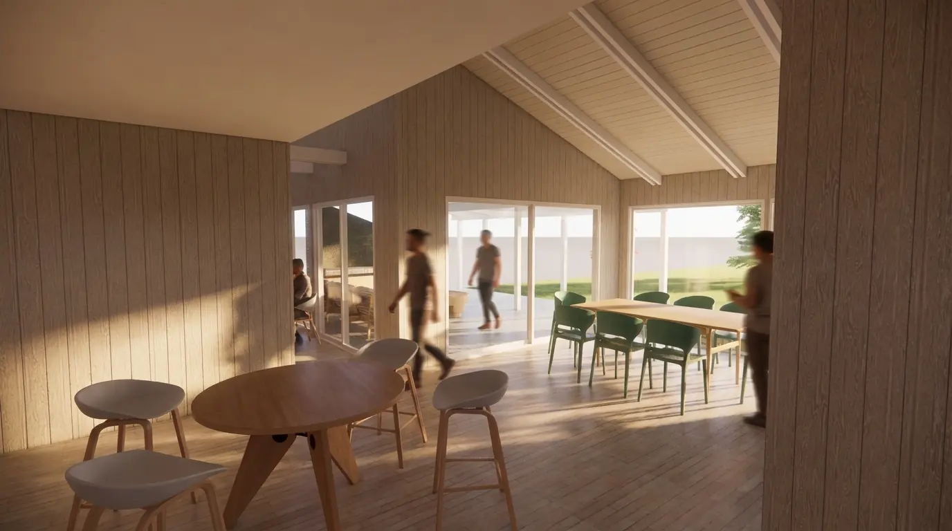 Refugio Sureño Contemporáneo en Frutillar, vista 2