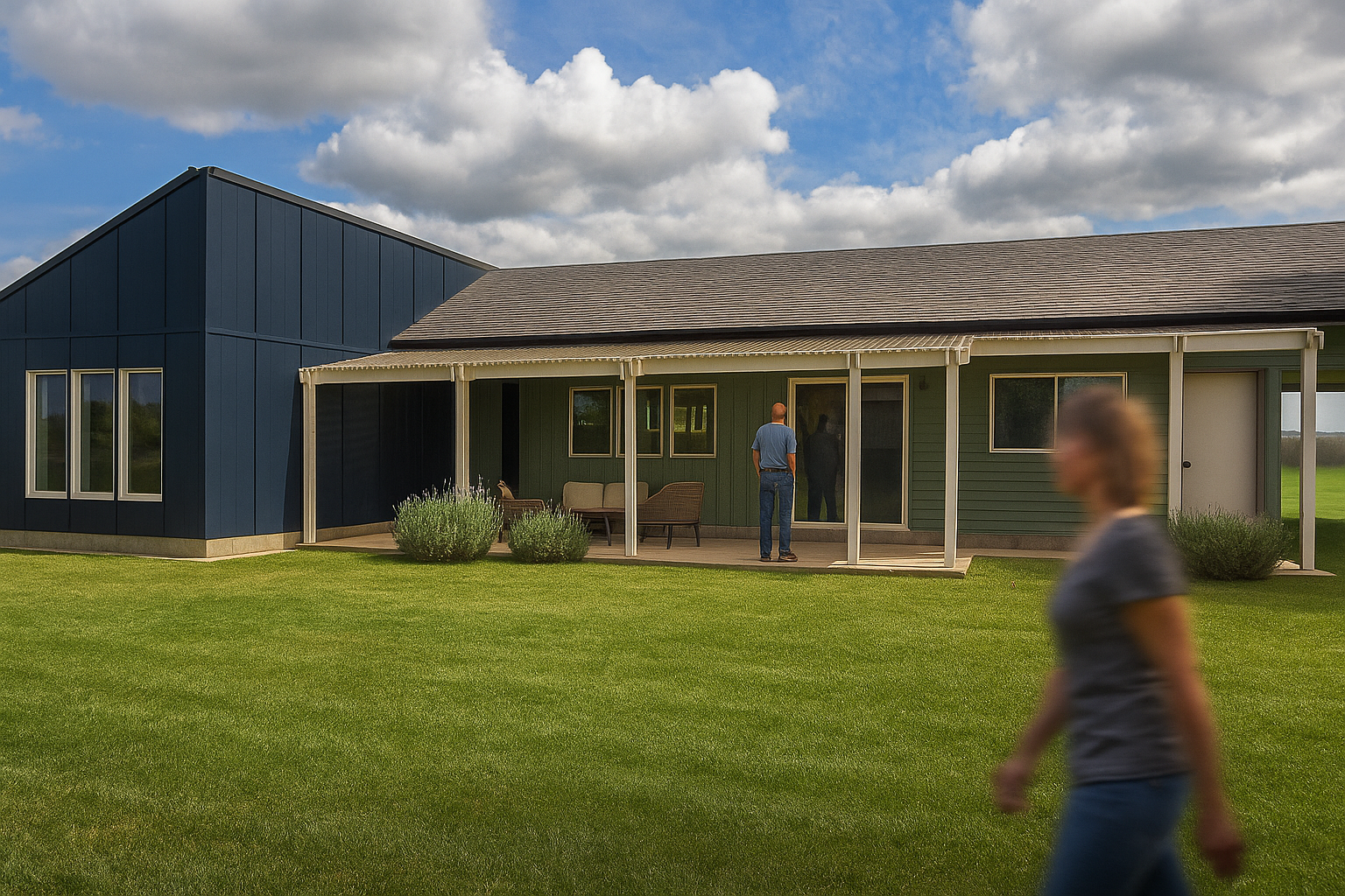 Interior con mobiliario